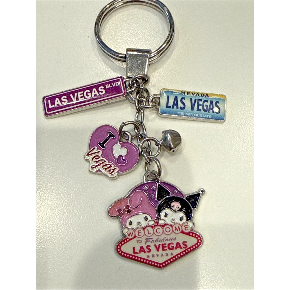 Sanrio My Melody and Kuromi Welcome To Las Vegas Keychain and Charms